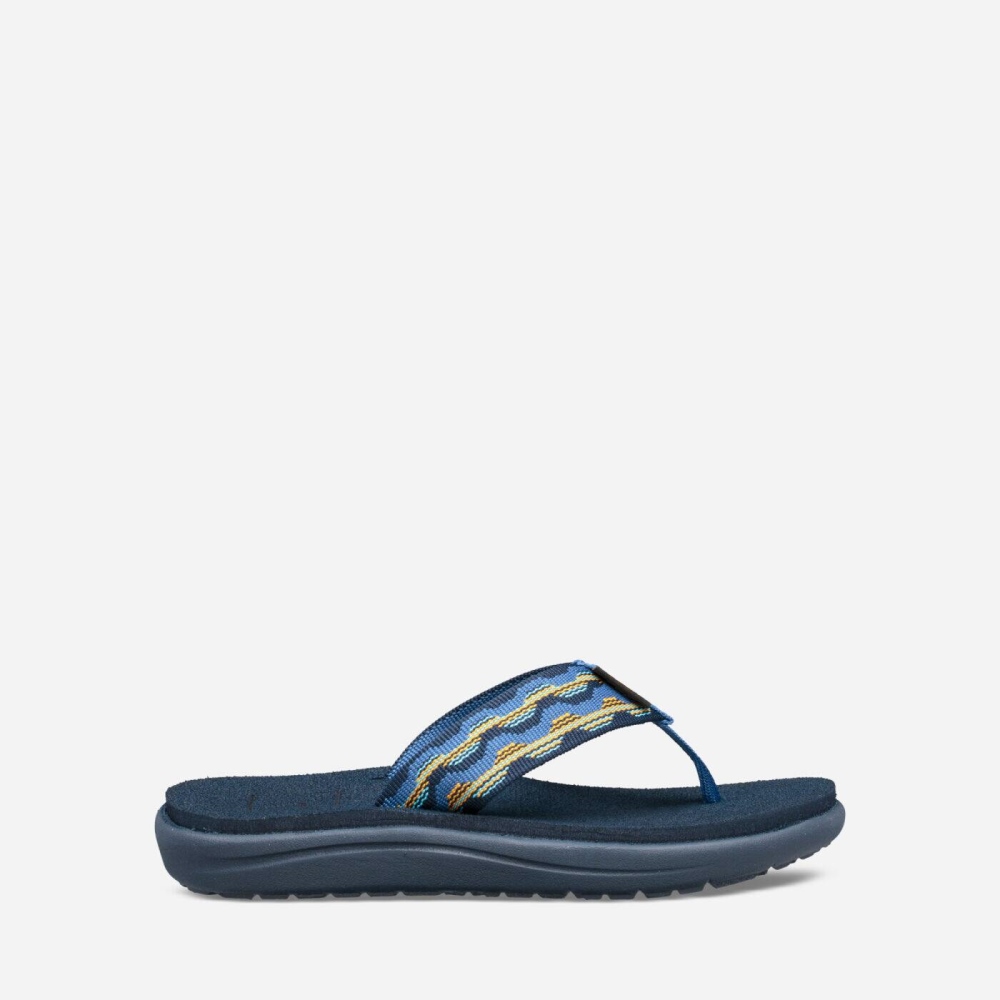 Teva Voya Kids' Dark Blue Flip Flops CA87106 Canada Online